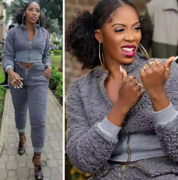 Mavins First Lady, Tiwa Savage Looks Fab In Flurry Outfit (Photos)